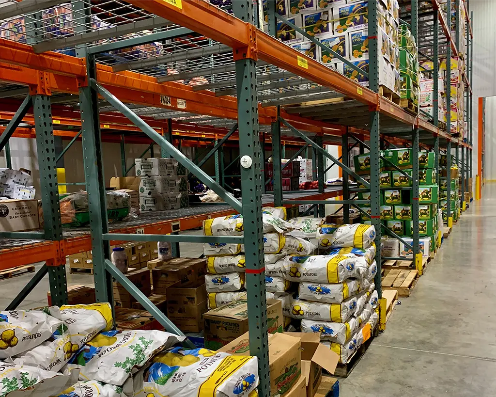 Warehouse rack with Cooltrax monitor